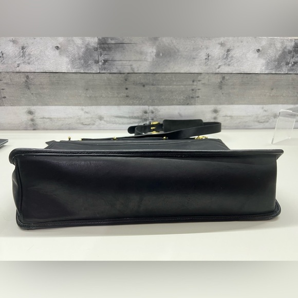 Vintage Coach Beekman Black Leather Briefcase Messenger Bag Corpcore 80s 90’s - Picture 8 of 16